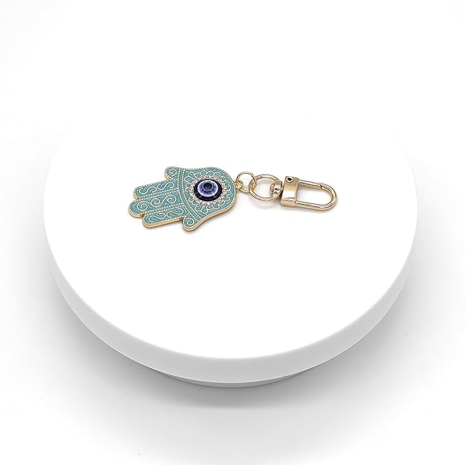 Evil Eye Keychain Hamsa Hand keychain Protection Charm for Men Women Car Key Ring Bag Purse Accessories