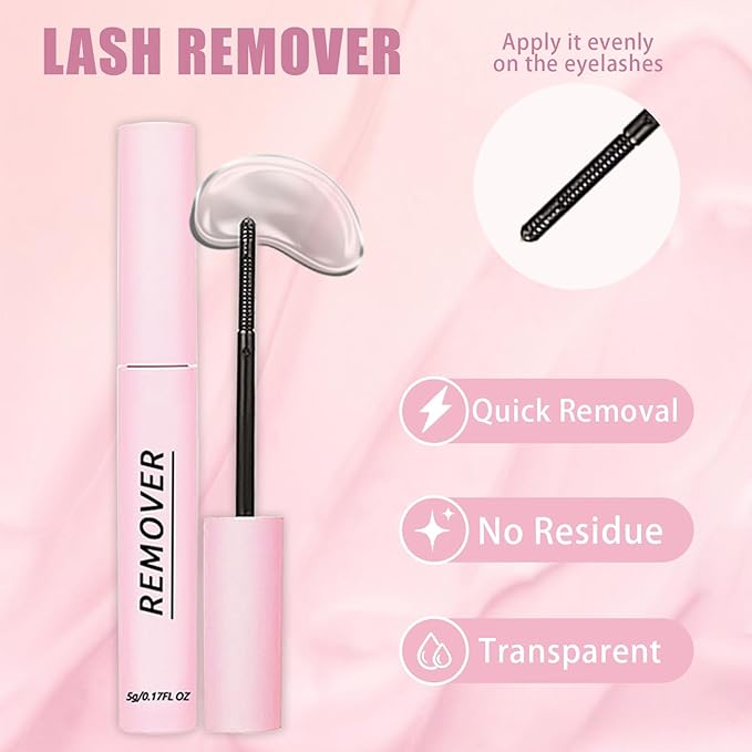 Qiveaory 580PCS DIY Lash Clusters Kit with Lash Spikes Eyelash Clusters D Cluster Eyelash Extensions Lash Bond and Seal Glue Remover Tweezers Eyelash Shampoo Cleansing Brush Headband Wristband