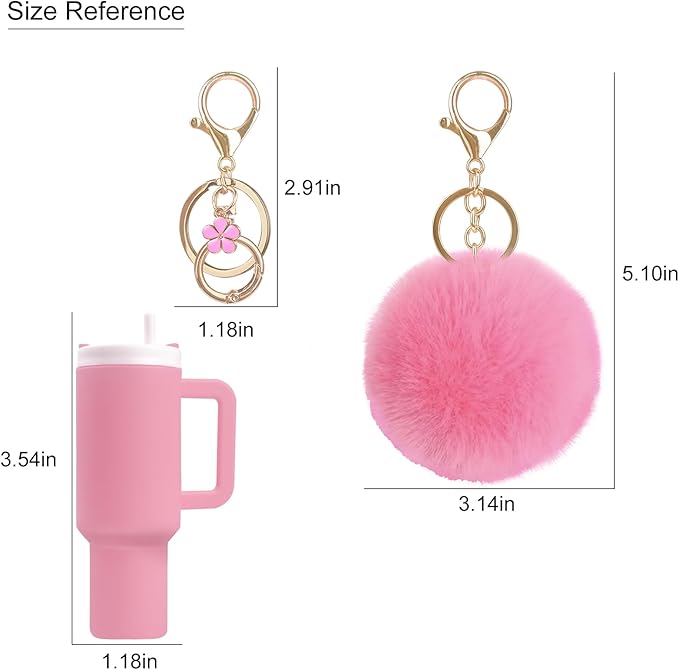 Mini Tumbler Keychain Chapstick Holder, Key Chains Women Cute, Purse Charms for Handbag Backpack Bag