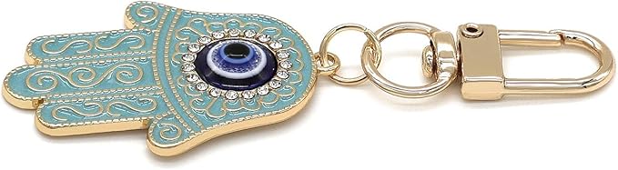 Evil Eye Keychain Hamsa Hand keychain Protection Charm for Men Women Car Key Ring Bag Purse Accessories