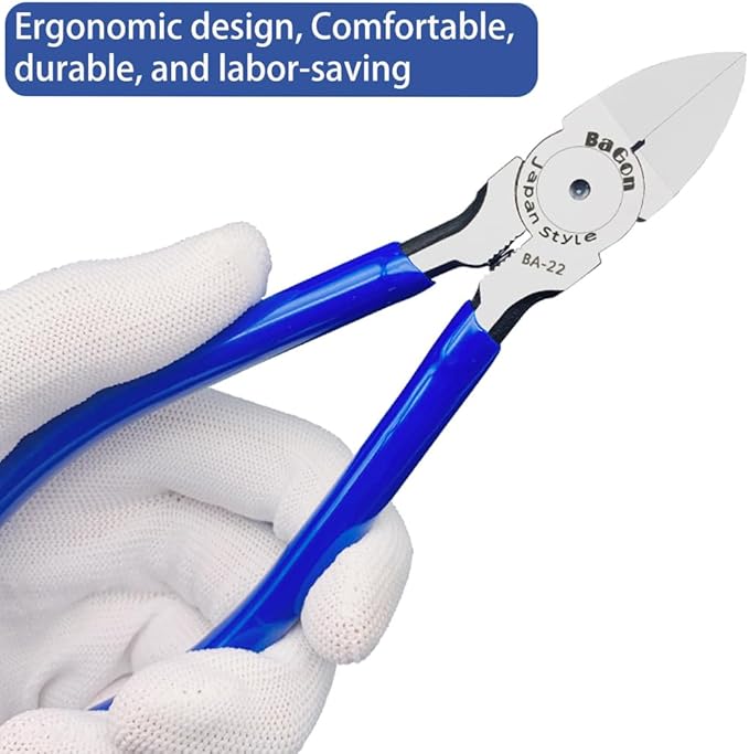 Wire Cutters, 6 Inch Precision Wire Flush Cutters, Heavy Duty Cutting Pliers for Copper Cables, Wires, Crafts, Jewelry Making