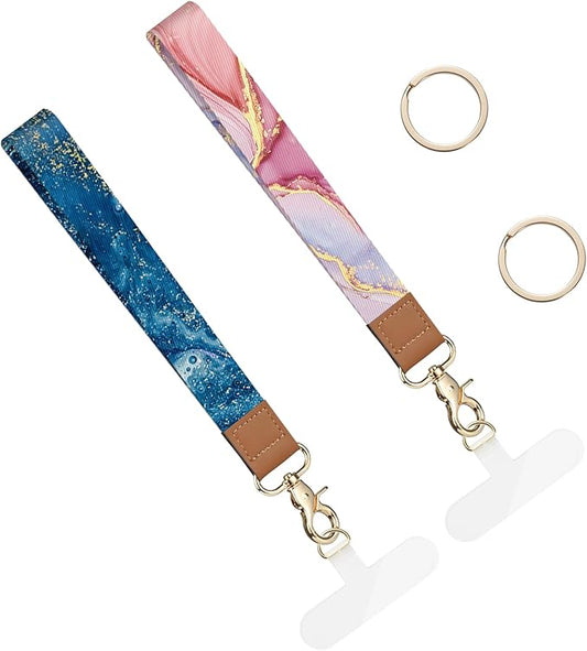 2 Pack Phone Wrist Strap Keychain，Cell Phone Lanyard，for Key Chains Car Keys ID Badges Wallet Camera Wrist Strap