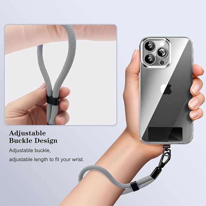 Phone Lanyard, 2 Pack Adjustable Cell Phone Lanyard Hand Phone Wrist Strap with Tether Tabs for Smartphones