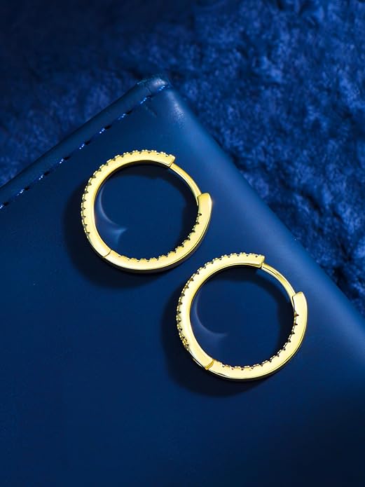14K Gold Hoop Earrings for Women Hypoallergenic Lightweight Gold Huggie Hoop Earring Jewelry Gift