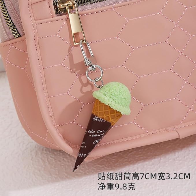 HSYHERE Men Women Creative Interesting Novelty Stylish Mini Simulated Food Orange Shrimp Keychain Key-ring Pendant