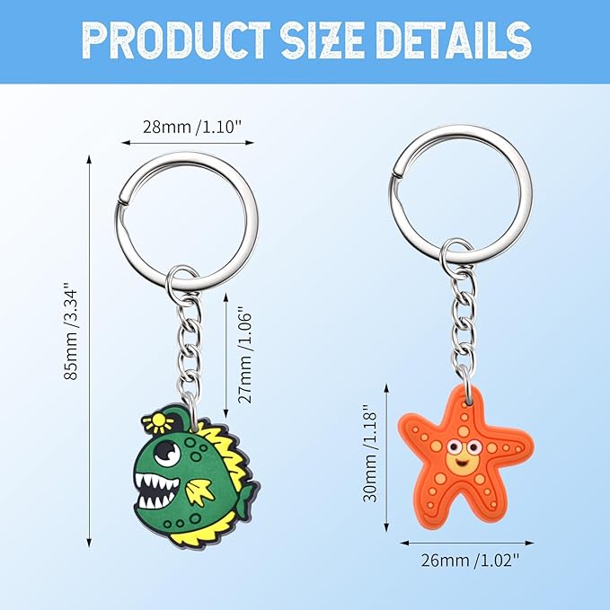 Keychains Bulk DIY Cute Keychain Charms Backpack Charms for Girls Backpack Keychains PVC Key Ring Party gifts