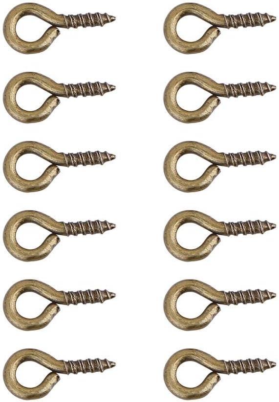 Pack of 200 Mini Eye Pins Hooks Eyelets Screw Hooks Threaded Bails Findings for Jewelry Pendant Making(Bronze)