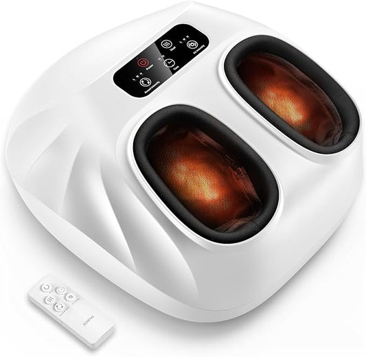 RENPHO Foot Massager Machine with Heat [2026 Upgraded], Shiatsu Foot Massager for Plantar Fasciitis, Cordless Control, FSA Eligible HSA Store Eligible, Up to Size 14, WH
