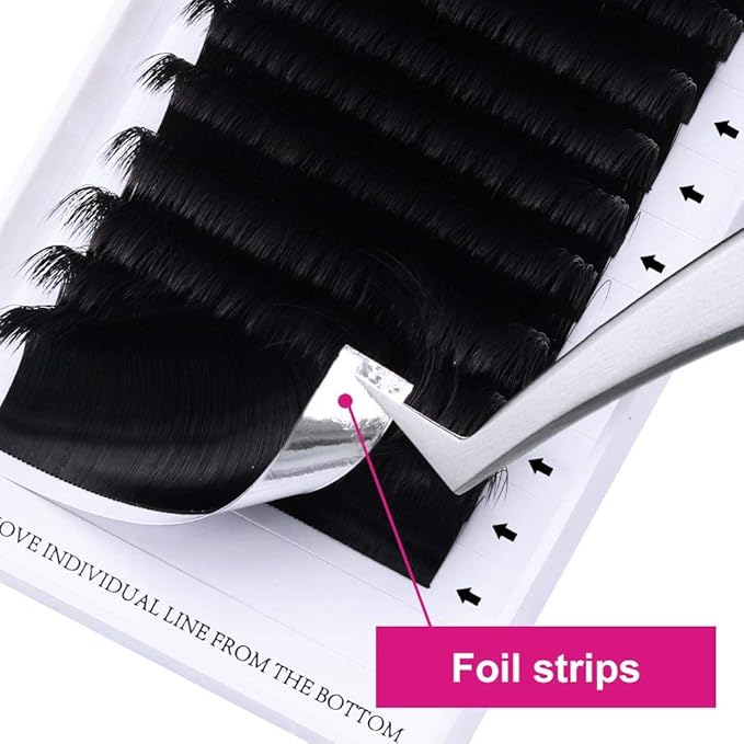 FADLASH Eyelash Volume Extensions 0.07-D Curl 22mm Self-Fanning Lashes Easy Fan Volume Rapid Blooming Lashes