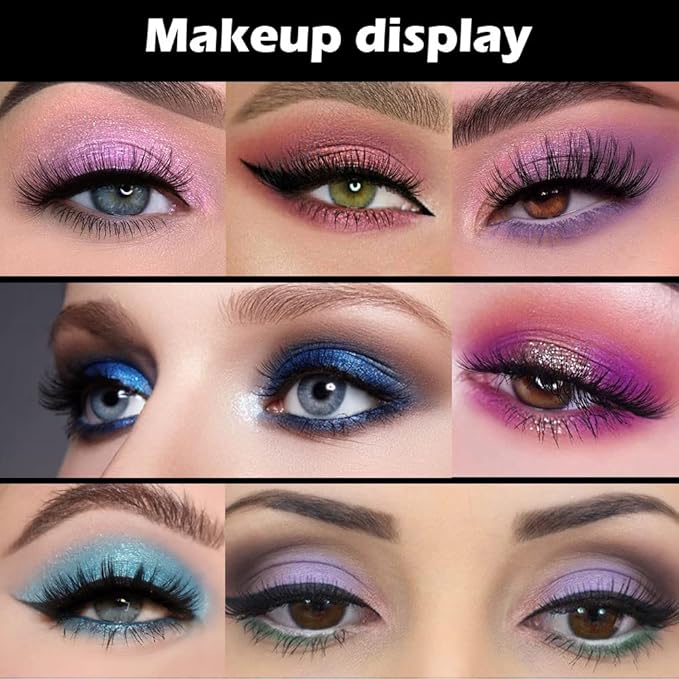 evpct 16 Colors Glitter Shimmer Matte Light Navy Blue Purple Pink Eyeshadow Makeup Palette Pallet Waterproof Highly Pigmented Smokey Pressed Sparkly Shiny Eye Shadow paletas de sombras para de ojos
