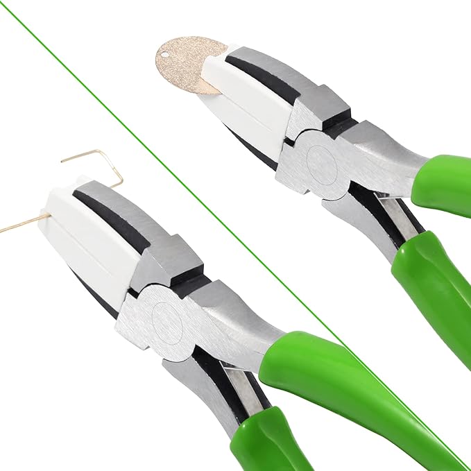 2 Pieces 5" Double Nylon Jaw Flat Nose Pliers Mini Precision Pliers Wire Looping Pliers Wire Bending Pliers Jewelry Making Pliers for Handmade DIY Hobby Projects Tools