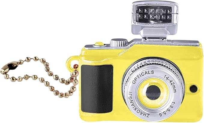 Jowxsx Mini Camera Keychain Key Ring Toy with Flashlight Sound Bag Phone Pendant,Car Keychain Accessories for Women Men