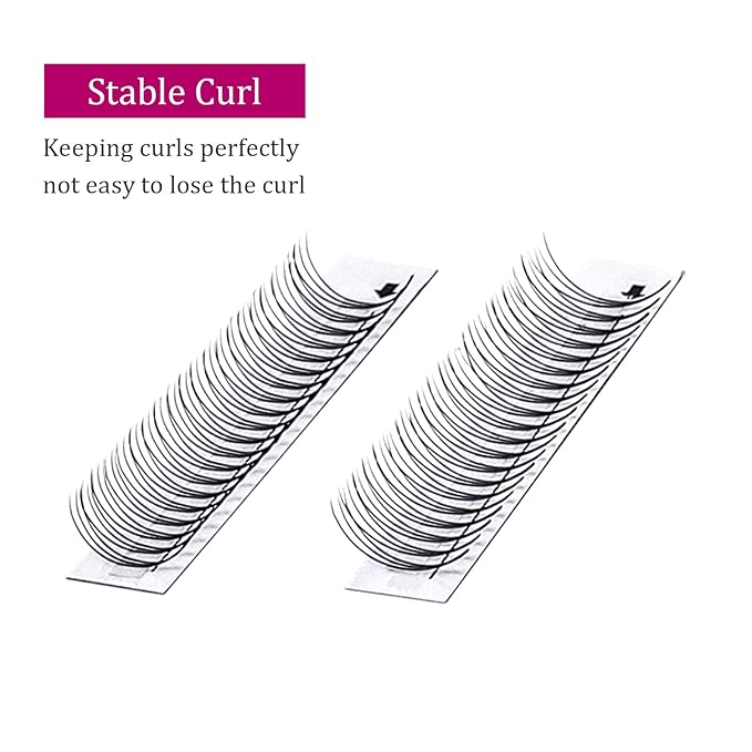 Premade Fans 3D to 20D Volume Lash Extensions Pointy Base Premade Fans Eyelash Extensions Pro Point Premade Lash Extensions Fans 0.05 0.07 0.10 Premade Lash Fans C CC D DD Curl Available (3D-0.07D, 19mm)