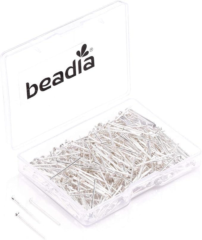 Head Pins Silver for DIY Jewelry Making 20mm 500pcs