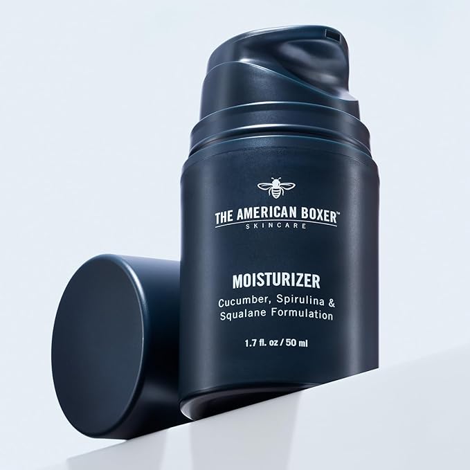 Mens Face Moisturizer, Hydrates Dry Skin, Soothes Irritation, Eliminates Razor Burn & Redness, Daily Use Moisturizing Face Cream, Anti Aging & Anti Wrinkle, Fragrance Free, No Sticking, No Strong Odor