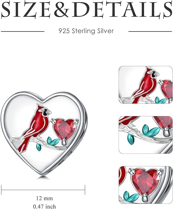 LONAGO 925 Sterling Silver Personalized Photo Charm Fit Compatible for Bracelet Necklace Customized Heart Round Shape Picture Bead