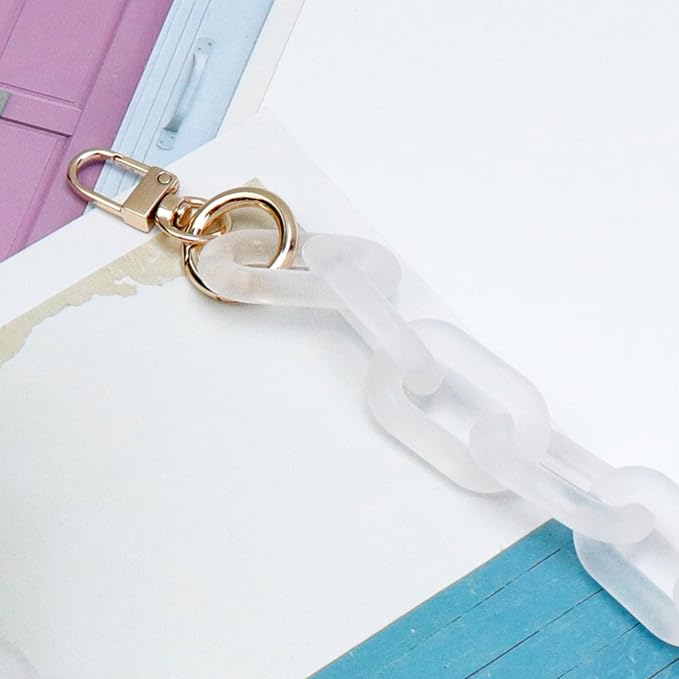 Purse Strap Bag Chain 34 Inch Resin Shoulder Strap Handbag Decoration Chain Bag Charms Accessories, Matter Clear