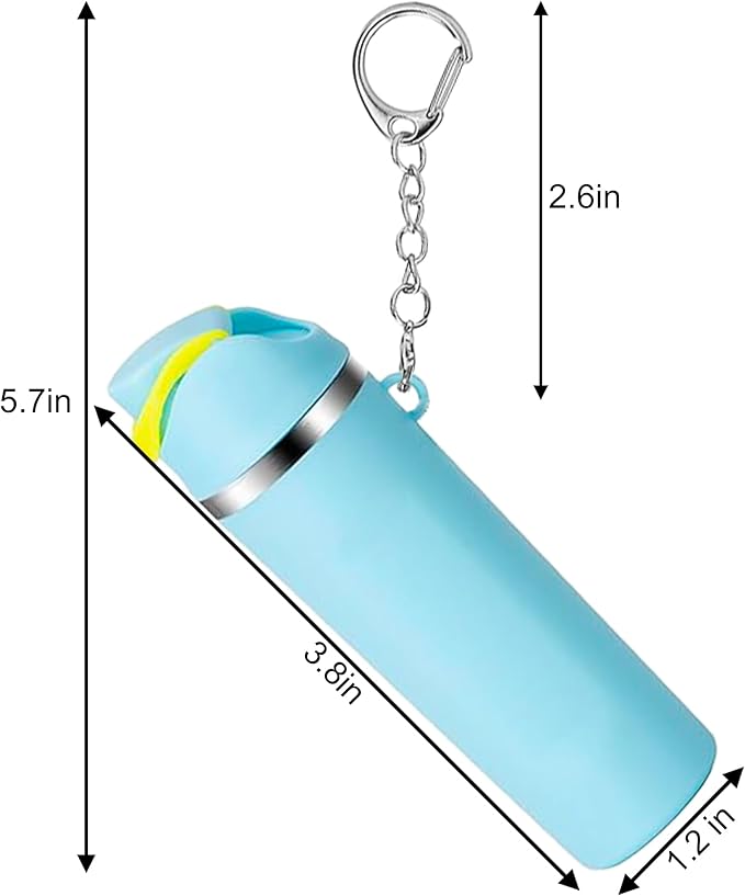 Mini Trendy Bottle Keychain Accessories Compatible with Owala Water Cute Tumbler Cup Chapstick Lip Balm Holder Charms