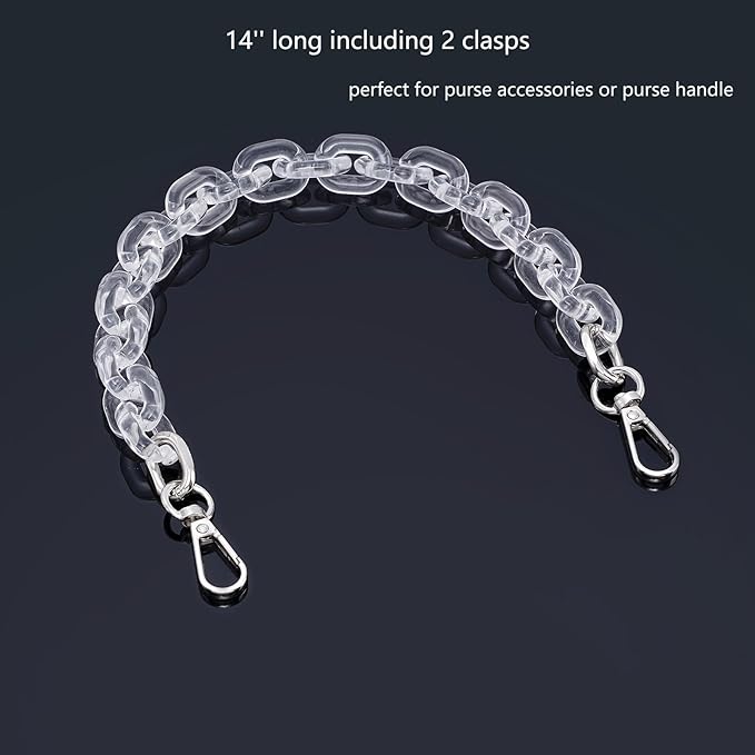 Cute Acrylic Purse Strap Bag Chain Handle Replacement Handbag Crossbody Shoulder Strap Accessory