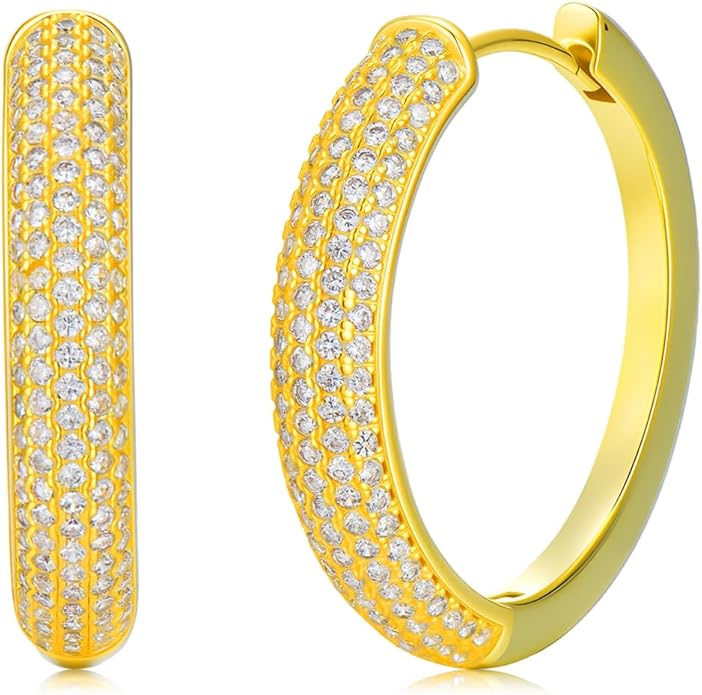 14K Gold Hoop Earrings for Women Hypoallergenic Lightweight Gold Huggie Hoop Earring Jewelry Gift