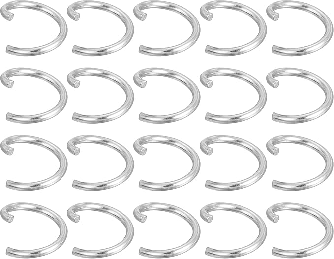 uxcell 200Pcs Open Jump Rings, 10mm 316 Stainless Steel O Rings, Split Rings Circle Clasp Connecting Rings for Jewelry Making Supplies Necklace Repair, Silver