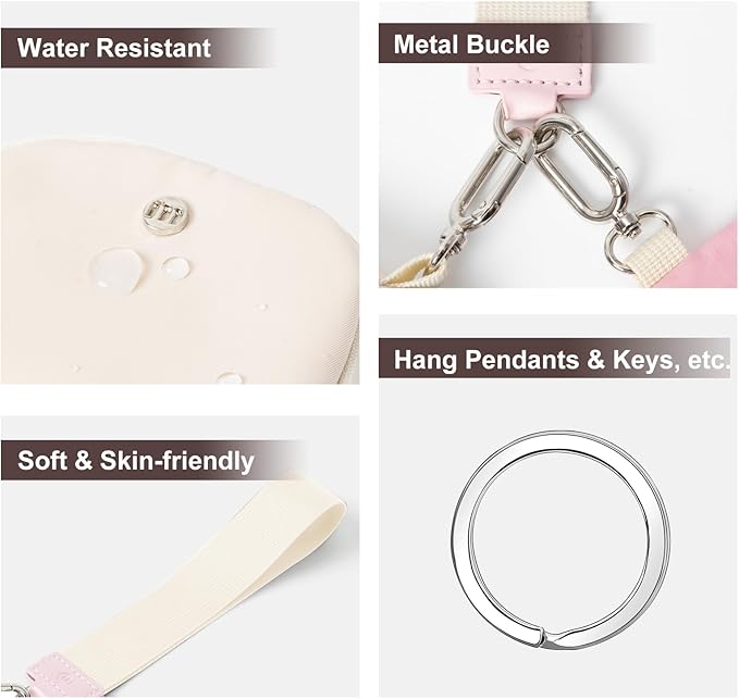 Keychain Wallet Mini Zip Around Wristlet Wallets for Women Detachable Dual Pouch Wristlet Portable Coin Purse Small Wallets