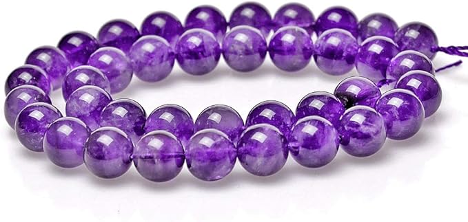 MJDCB 5A Natural South Africa Amethyst Gemstone Round Stone Beads for Jewelry Making DIY Bracelet Necklace (12mm)