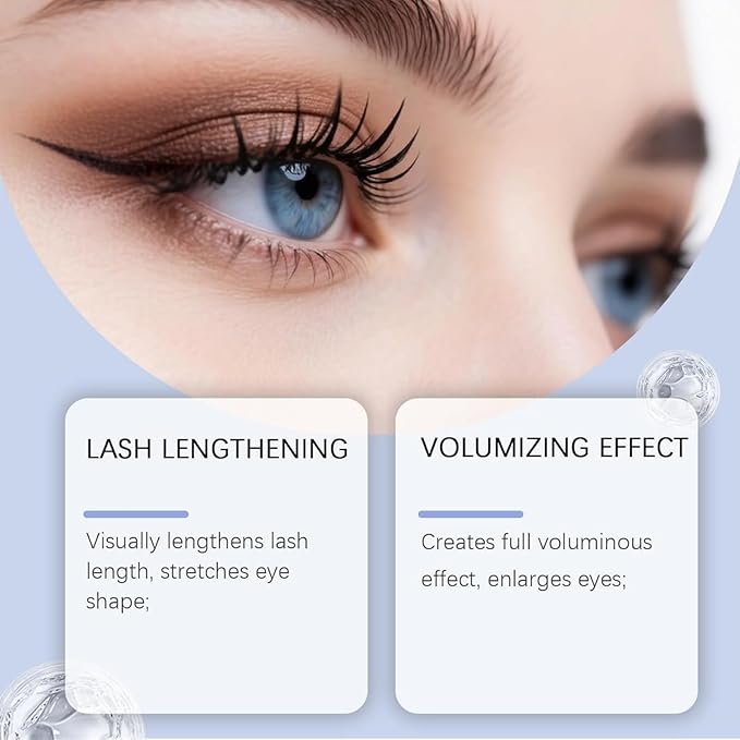 2 PCS Eyelash Primer, Tubular Eyelash Primer, Waterprooflong Curling Mascara, Natural and Non-smudged, Build Fuller Lashes