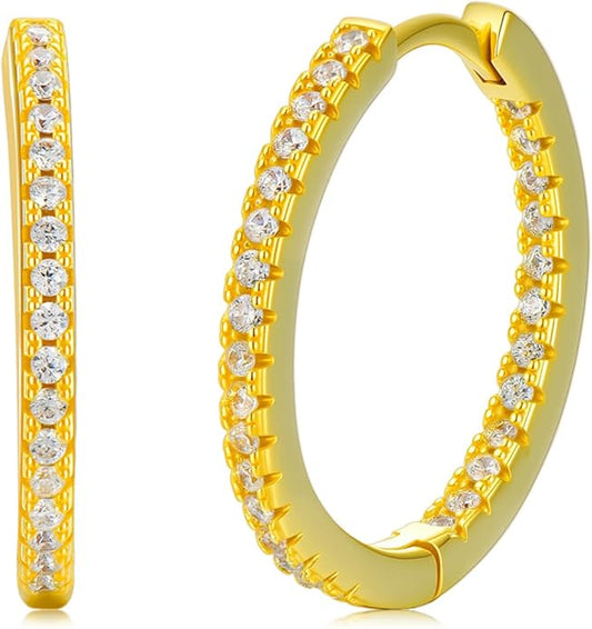 14K Gold Hoop Earrings for Women Hypoallergenic Lightweight Gold Huggie Hoop Earring Jewelry Gift