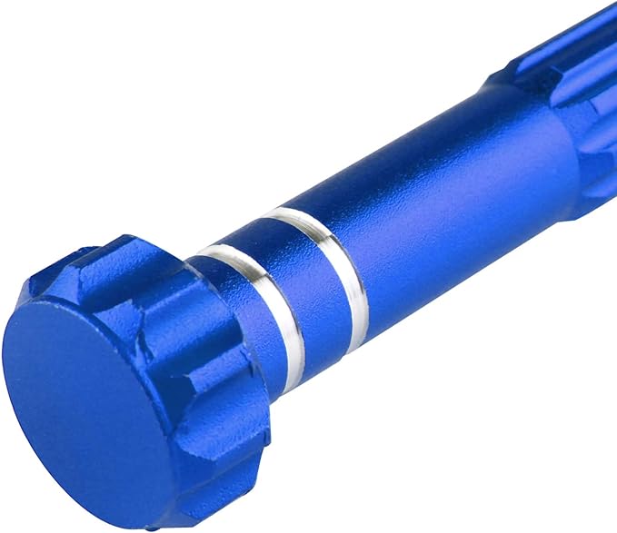 Larcele Precision Pin Vise Hand Drill, 3 Jaw Chuck, Keyless Aluminum Manual Craft Drill for Clamping 0" to 1/8" Micro Drill Bits SDZKQ-02 (Blue)