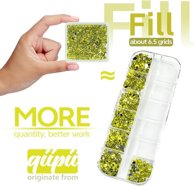 Lemon Yellow Crystal Resin Rhinestones w B7000 Jewelry Glue for Bedazzling Crafting Flatback Stones 3mm 4mm 5mm 6mm Diamonds Crystals Gems for Nails Face Eyes Makeup Tumblers DIY Crafts Decor