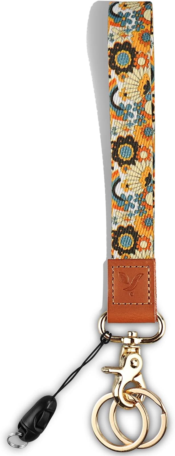 Yiflin Cute Wrist Lanyard for Keys, Keychain, Wallet, Id Holder, Cell Phone, Wristlet Lanyard Key Chain Holder（Rainbow Sunflower）