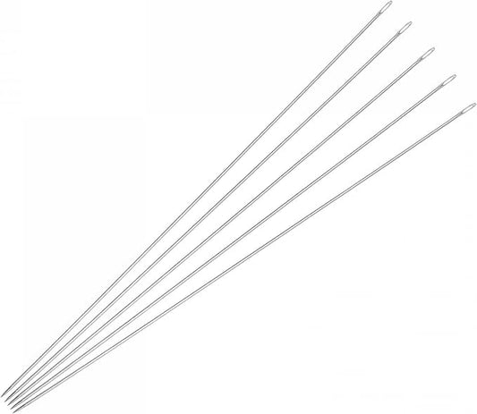uxcell Beading Needles Fine Thin Long Straight Sewing Embroidery Threads Stainless Steel 4.72 Inch 0.03 Inch Wire Diameter 50Pcs