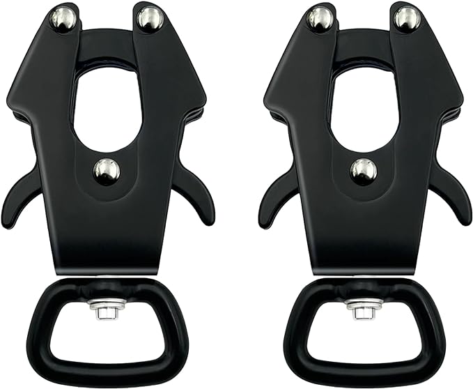 2 Pcs Frog Clip Dog Leash Clasp 360 Degree Swivel Clip Heavy Duty Quick Release and Locking Dog Leash Buckle for Linking Pet Collar (Large (Square x 2))