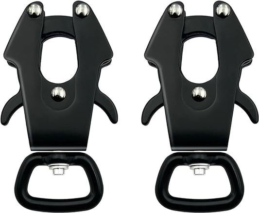 2 Pcs Frog Clip Dog Leash Clasp 360 Degree Swivel Clip Heavy Duty Quick Release and Locking Dog Leash Buckle for Linking Pet Collar (Large (Square x 2))