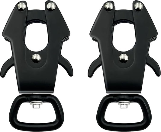 2 Pcs Frog Clip Dog Leash Clasp 360 Degree Swivel Clip Heavy Duty Quick Release and Locking Dog Leash Buckle for Linking Pet Collar (Small (Square x 2))