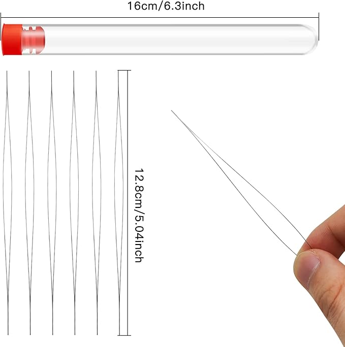20pcs Pieces Beading Needles,Seed Beads Needles Big Eye Beading Needles Beading Embroidery Needles Long Straight Beading Thread Needles with Needle Bottle for DIY Jewelry Making(5.04inch)