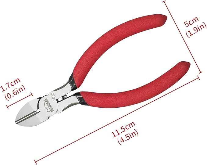 5 inch Wire Cutters, 5 Pack Diagonal Cutters, Side Cutters, Wire Cutter Set, Wire Snips, Small Diagonal Cutters with Spring Loaded, Diagonal Cutting Pliers for Crafts, Jewelry Making