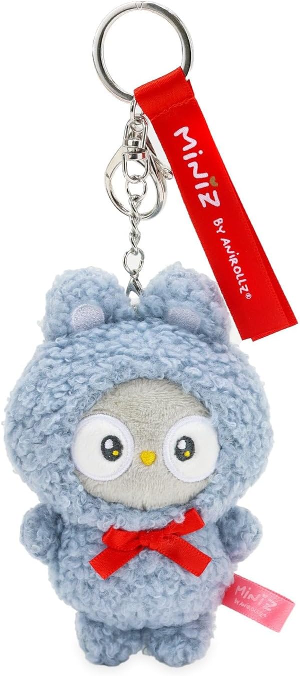 Anirollz Miniz Plush Charm Cute Stuffed Animal Keychain Kawaii Mini Bag Accessory Collectible Pocket Toy for Kids & Adults