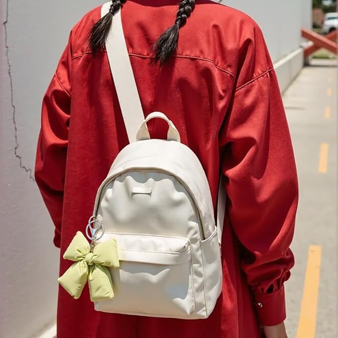 Pink Bow Keychain Bag Charms Y2K Bowknot Plaid Keychains Coquette Aesthetic Purse Handbag Backpacks Charms