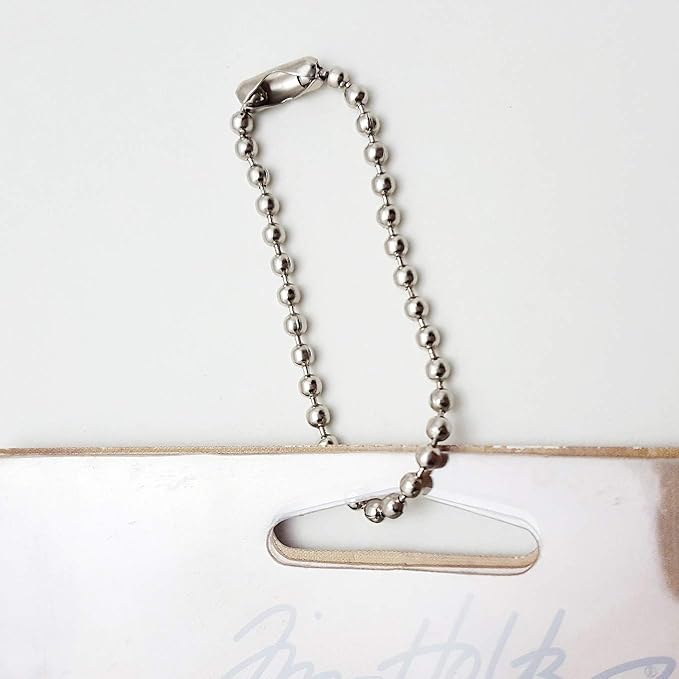 100-Pack 6-Inch Ball Chains with Connectors, 2.3mm Stainless Steel Beaded Chain for Dog Tags, Keychains, Crafts, ID Badges, Tags, Necklace Chains