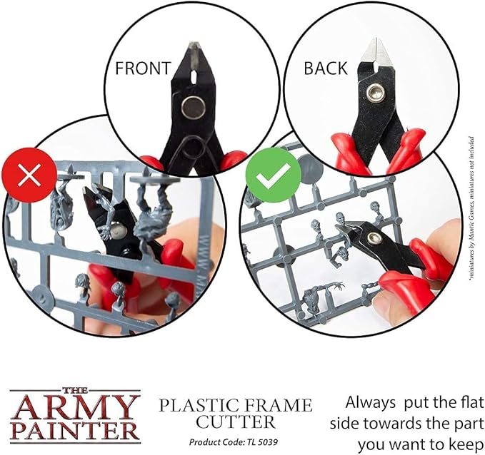 The Army Painter Hobby Tools Plastic Frame Cutter, Stainless Steel Model Flush Cutter, Side Snips, for Plastic Miniatures with Safety Grip Handle, for Miniature Fantasy Tabletop Wargaming