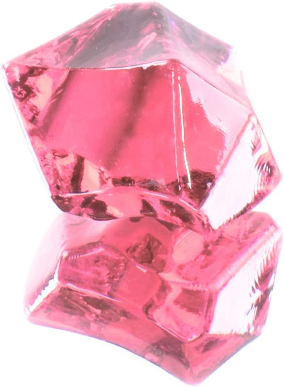 Super Z Outlet 1" Acrylic Color Ice Rock Crystals Treasure Gems for Table Scatters, Home Vase Fillers, Event, Wedding, Arts & Crafts, Birthday Decoration Favor - (Pack of 120) (Pink)