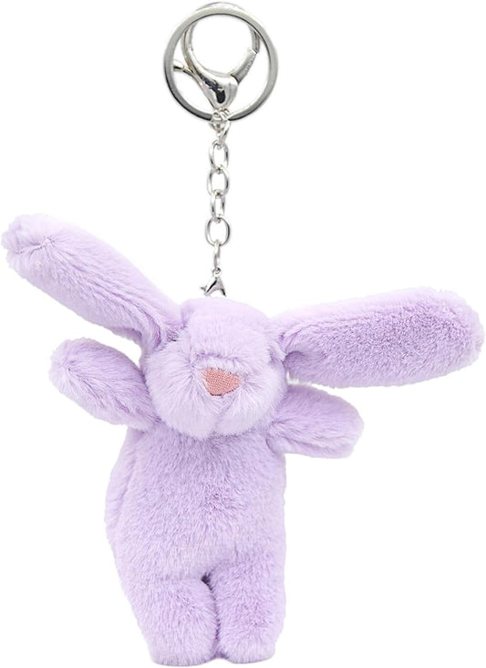 Cute Bunny Plush Keychain, 3.5" Inch Bag Charms for Handbags Backpack Purse Pendant Gift for Women