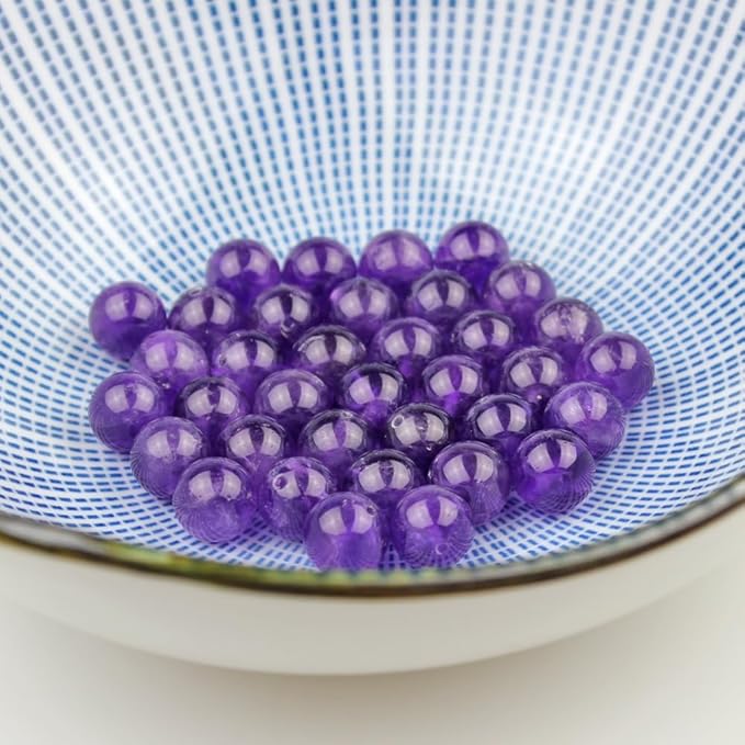 MJDCB 5A Natural South Africa Amethyst Gemstone Round Stone Beads for Jewelry Making DIY Bracelet Necklace (12mm)