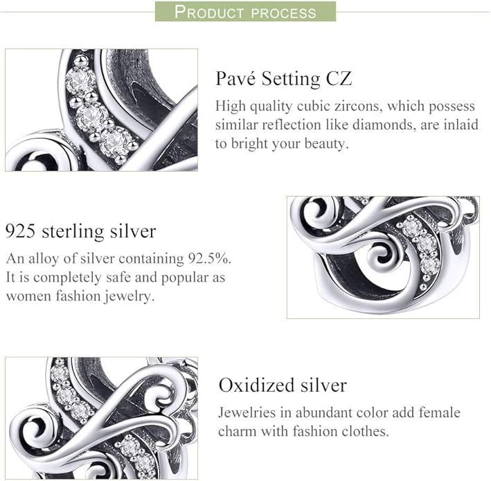 925 Sterling Silver Letter Charms for Pandora Bracelets Alphabet Initial Charms Beads Birthday Christmas Jewelry Gift for Women