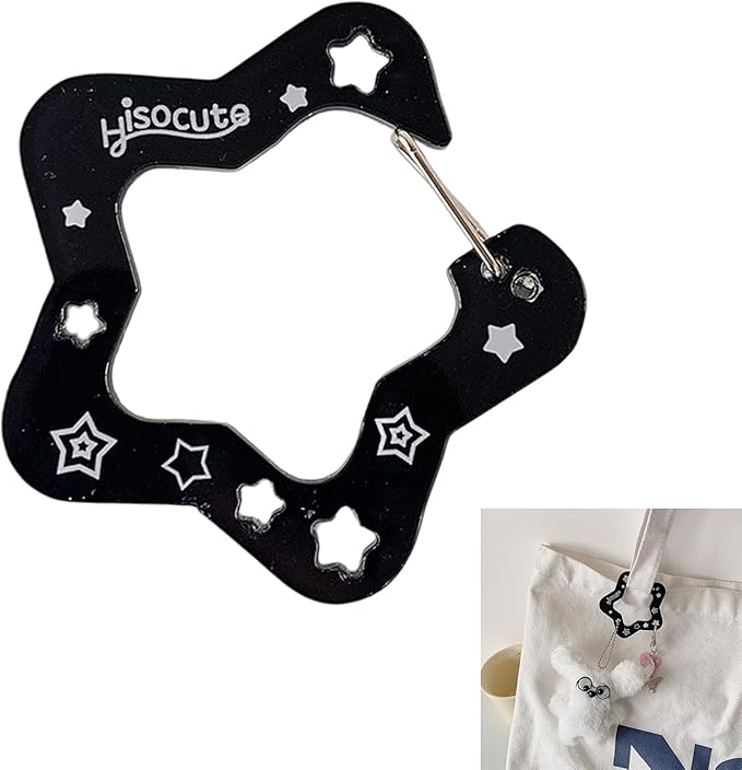 Carabiner Clip for Keys and Small Items Acrylic Pendant for Backpack Handbook Decoration Ita Bag Buckle Accessory