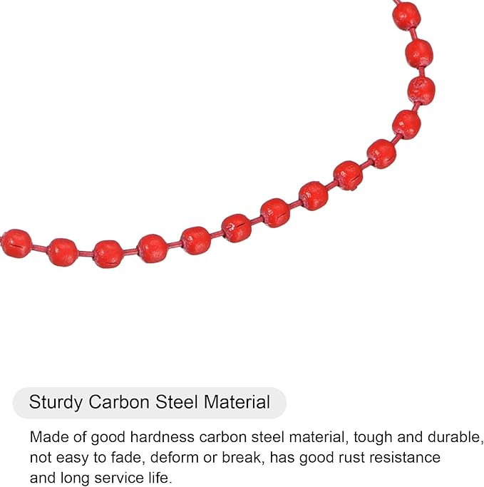 HARFINGTON Ball Bead Chains, 4.72" 14Colors Pull Chain Extension with Matching Connectors for Key Chains Tags Craft Projects Jewelry Making, 1Set 14Pcs