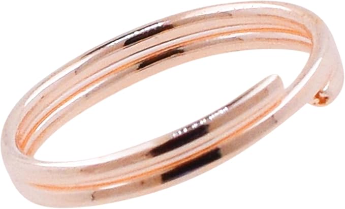 Mandala Crafts 8mm Rose Gold Colored Double Jump Rings for Jewelry Making - 670 Pcs Small Split Key Rings Set for Crafts, DIY Keychains, and Accessories
