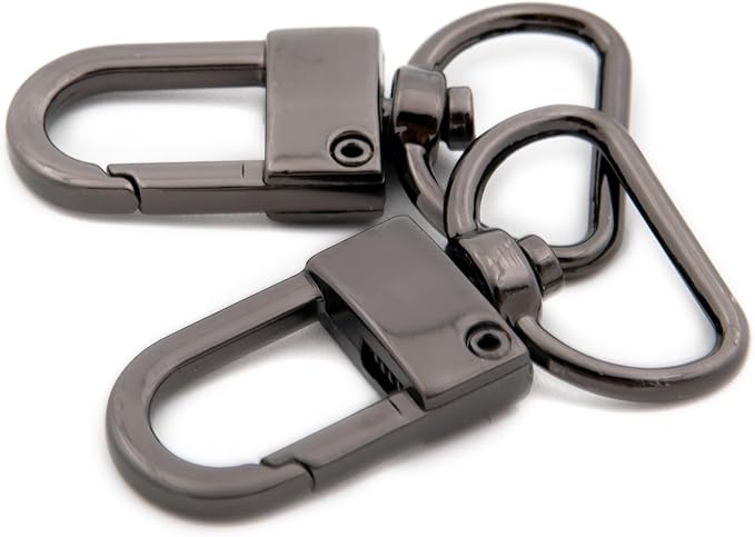 Swivel Snap Hook, 10 PCS Push Lobster Clasps Clips Bag Charm for Replacement Craft Lanyard Purse Making (Gunmetal,3/5")